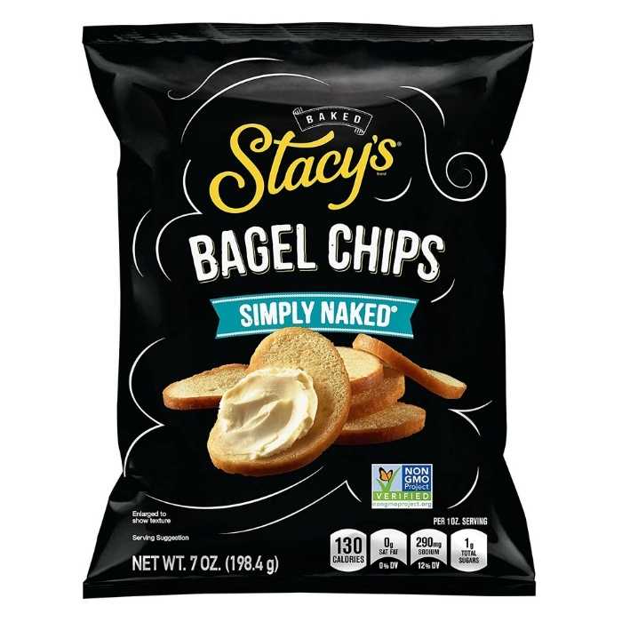 Stacy's - Bagel Chips Simply Naked, 7oz - front