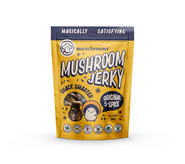 Munchrooms - Mushroom Jerky, 2.5oz | Multiple Flavors - PlantX US