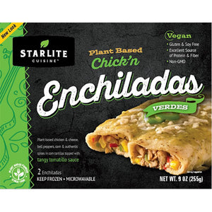 Starlite Cuisine - Plant-Based Chick'n Enchiladas Verdes, 9oz