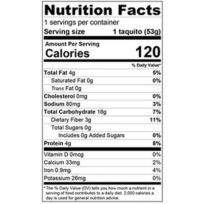Starlite Cuisine - Corn Tortilla Taquitos Beef Style 14oz  - back