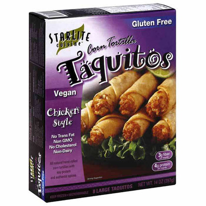 Starlite Cuisine - Corn Tortilla Taquitos Chick'n Style 14oz