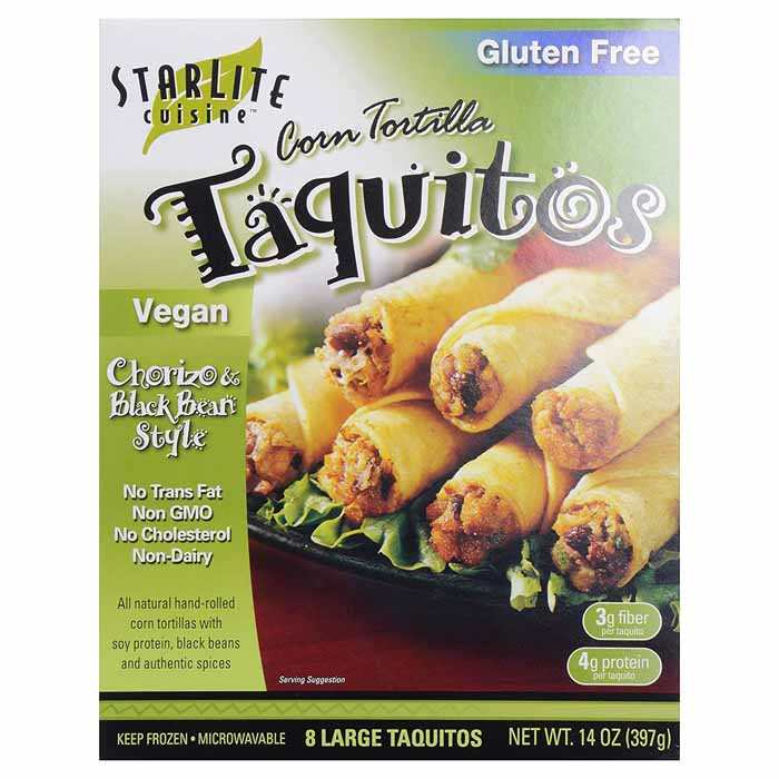 Starlite Cuisine - Corn Tortilla Taquitos Chorizo Black Bean 14oz