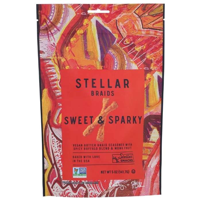 Stellar Braids - Braided Sweet & Sparky Pretzels, 5oz - front