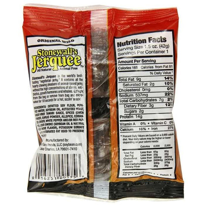 Stonewall's Jerquee - Vegan Jerquee Original Wild, 1.5oz - back