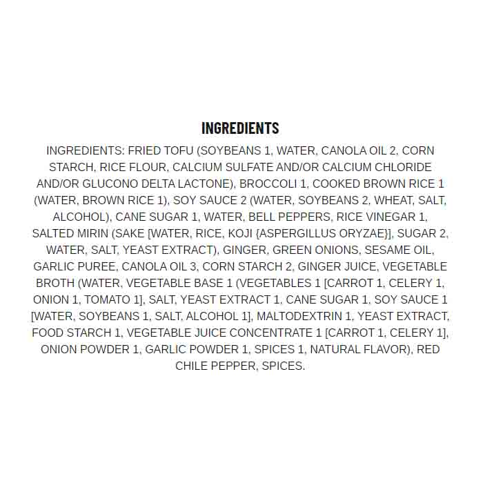 Sweet Earth General Tso's Tofu Bowl, 9oz