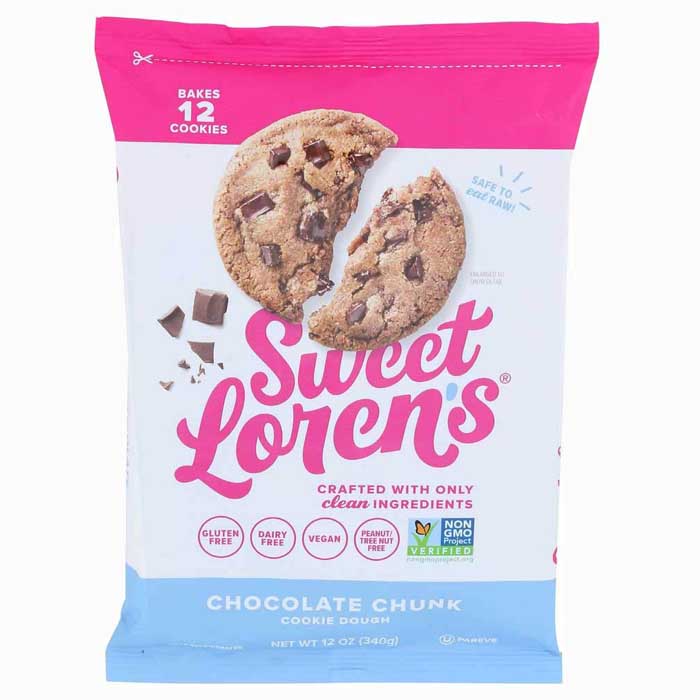 Sweet Loren's - Gluten-Free Cookie Dough - Chocolate Chunk Cookie Dough, 12oz 