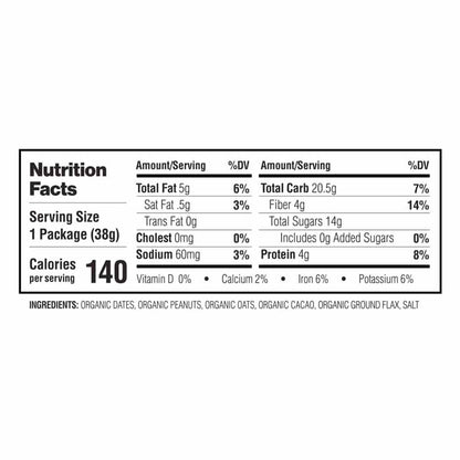 Sweet Nothings - Nut Butter Bites Chocolate & Peanut Butter, 1.4 oz - Back