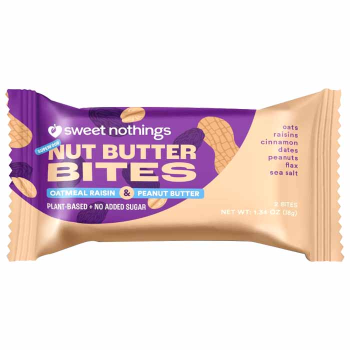 Sweet Nothings - Nut Butter Bites Oatmeal Raisin & Peanut Butter, 1.4 oz