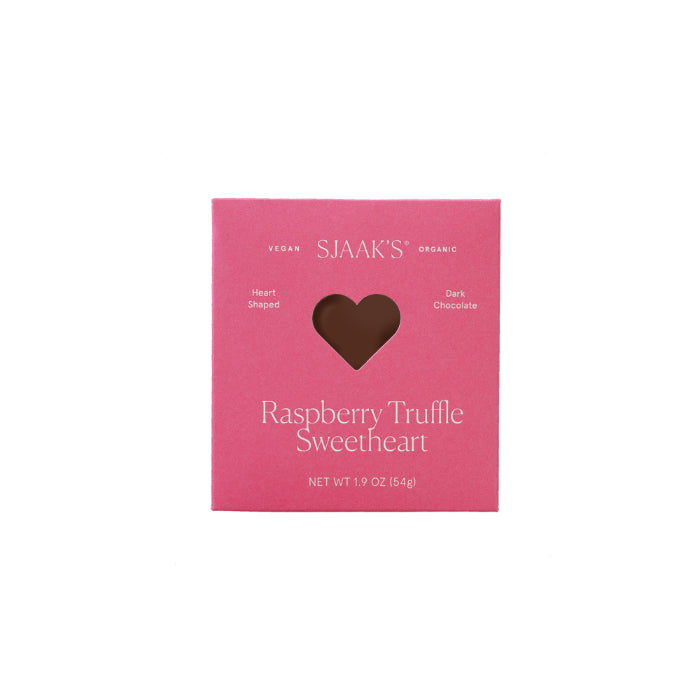 Sjaak' s - Sweetheart-Raspberry Truffle Heart Dark, 1.9Oz