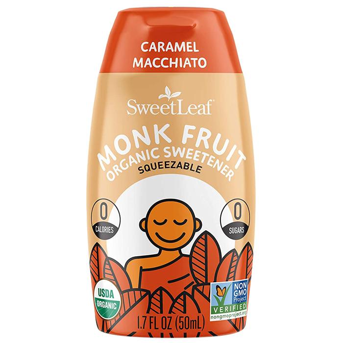 Sweetleaf - Monk Fruit Organic Liquid Sweetener (Squeezable), Caramel Macchiato , 1.7 oz