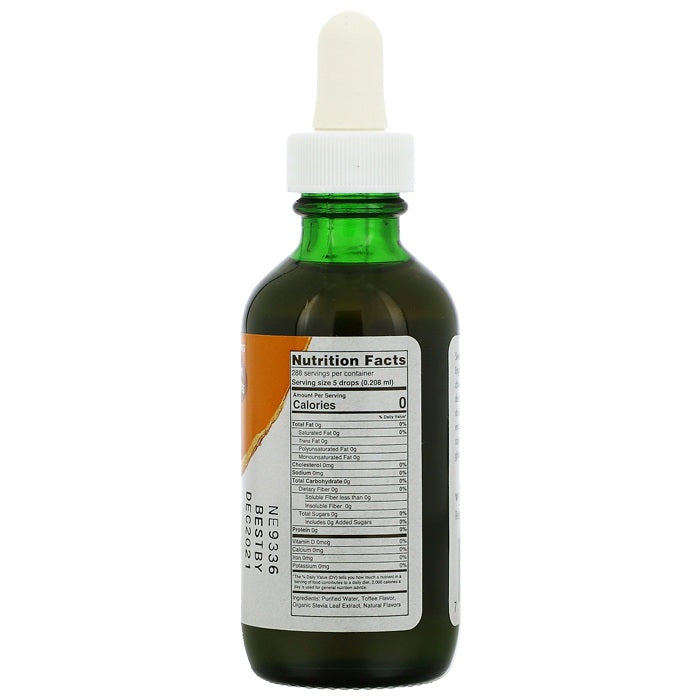 Sweetleaf - Sweet Drops® Liquid Stevia Extract, 288 Servings Organic English Toffee , 2 oz - back