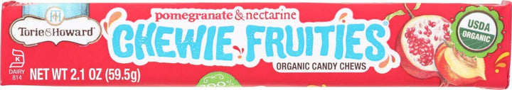 TORIE & HOWARD: Candy Fruit Chewie Pomegranate Nectarine Stick, 2.1 oz | Pack of 18 - PlantX US