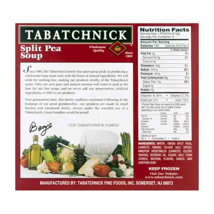 Tabatchnick - Pea Soups, 15oz back