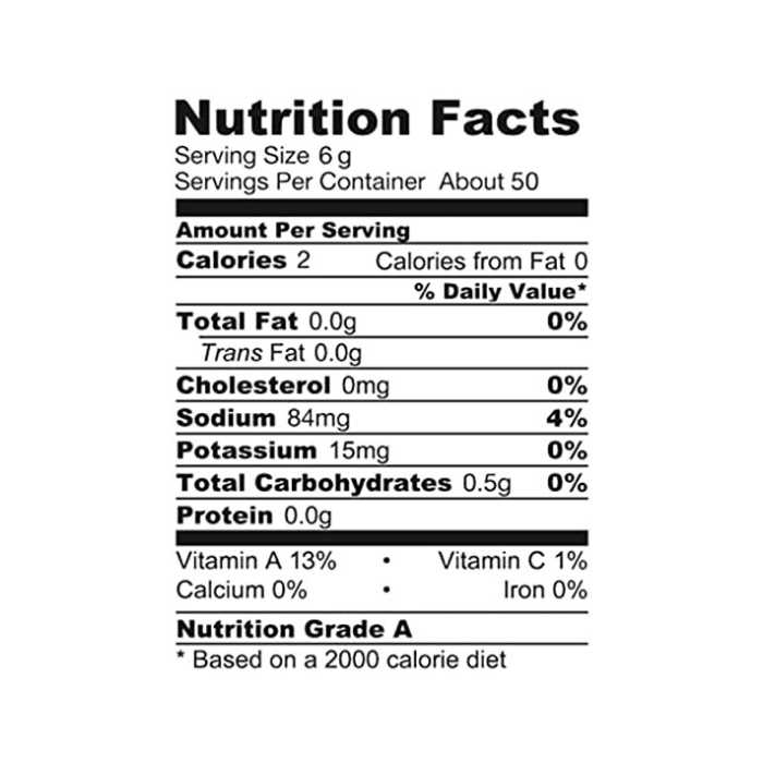 Tango - Chile Sauce, 8fl nutrition