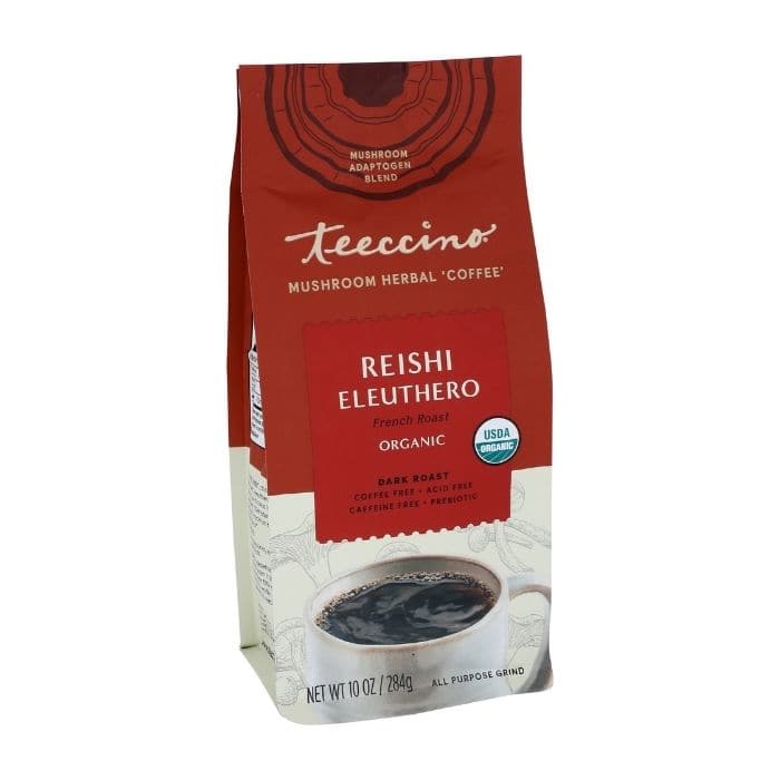 Teeccino - Mushroom Herbal Coffee -COFFEE ELEUTHERO MUSHROOM front