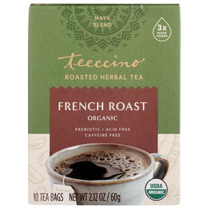 Teeccino Roasted Herbal Tea - French Roast, 10 Tea Bags

 | Pack of 6