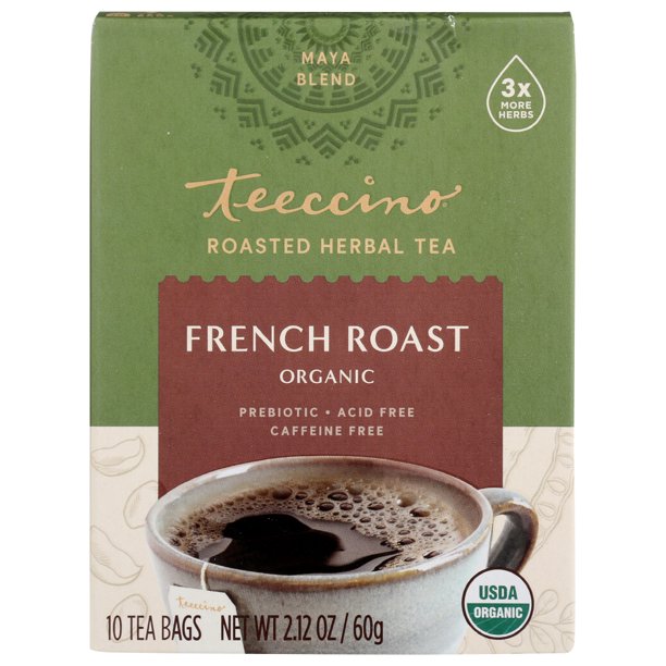 Teeccino Roasted Herbal Tea - French Roast, 10 Tea Bags

 | Pack of 6 - PlantX US