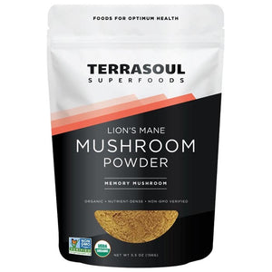 Terrasoul Superfoods - Organic Lion's Mane Mushroom Powder, 5.5oz