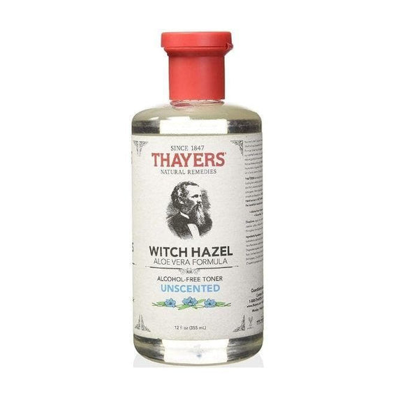THAYERS Alcohol-Free, Hydrating, Unscented Witch Hazel Facial Toner with  Aloe Vera Formula, Vegan, Dermatologist Tested and Recommended, 12 Oz