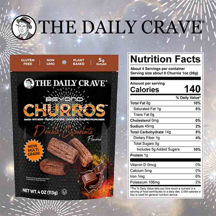 The Daily Crave - Beyond Churros Double Chocolate, 4oz - Back