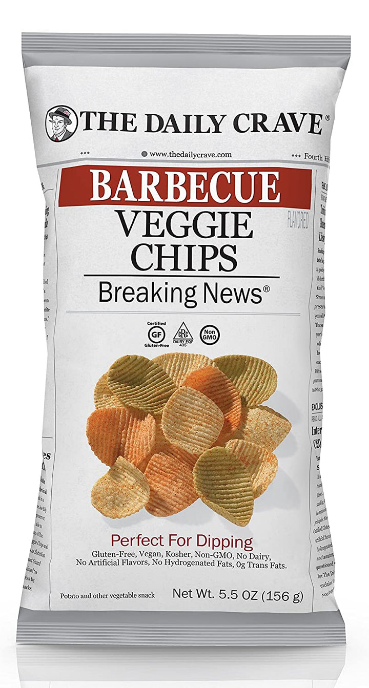 The Daily Crave Veggie Chips Barbecue 5.5 Oz
 | Pack of 8 - PlantX US