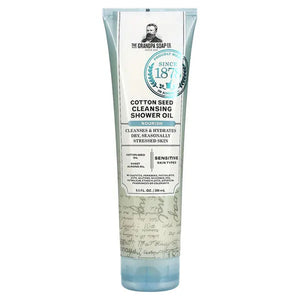 The Grandpa Soap Co. - Cleansing Shower Oil Cottonseed, 9.5 fl oz | Pack of 3