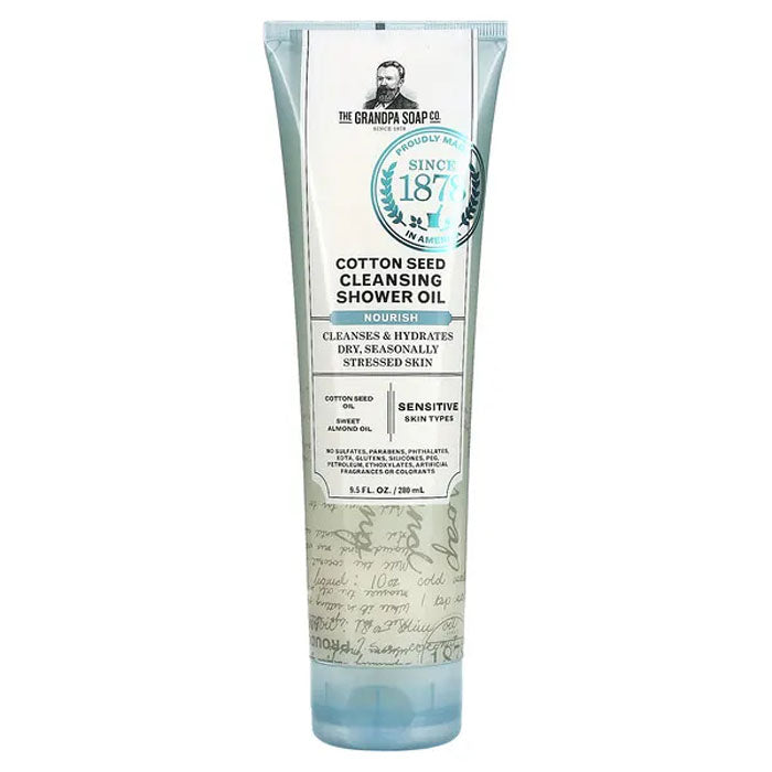 The Grandpa Soap Co. - Cleansing Shower Oil Cottonseed, 9.5 fl oz