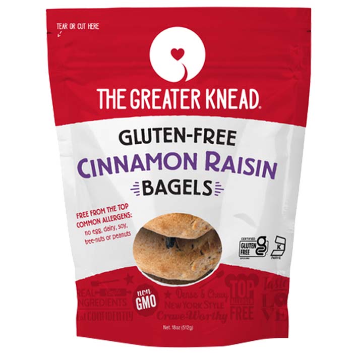 The Greater Knead - Gluten-Free Bagels - Cinnamon Raisin, 18oz 