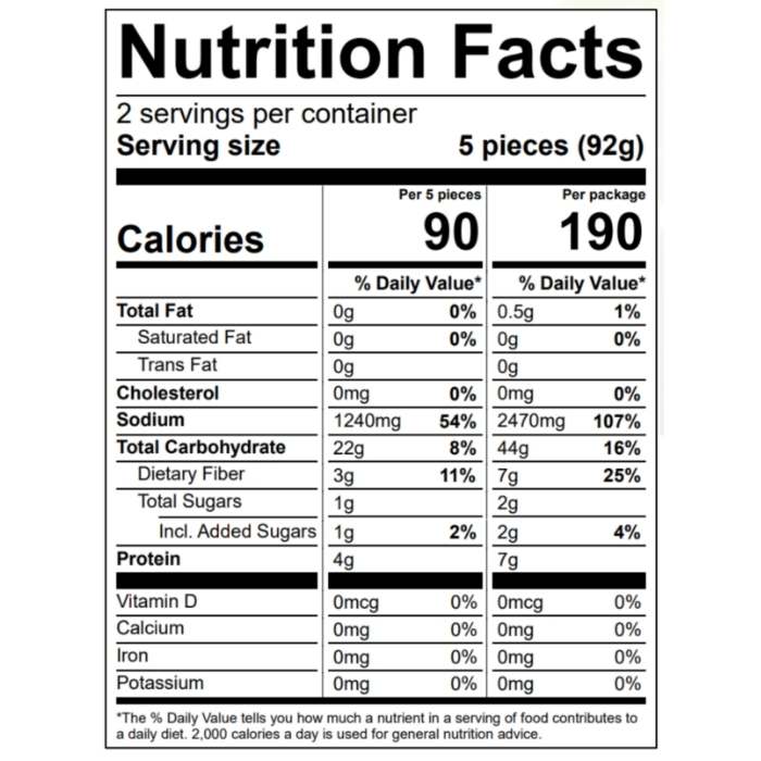The Plant Based Seafood Co. - Mind Blown Dusted Shrimp, 6.5oz - nutrition facts