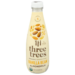 Three Trees - Organic Vanilla Bean Unsweetened Almond Milk, 28 fl oz