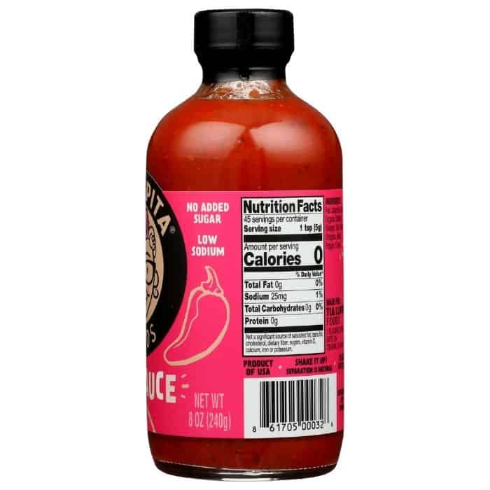 Tia Lupita - Hot Hot Sauce 8oz - back