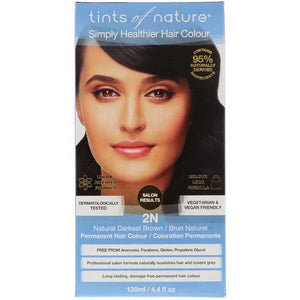 Tints of Nature - 2N Natural Darkest Brown Permanent Hair Dye, 4.4 fl oz
