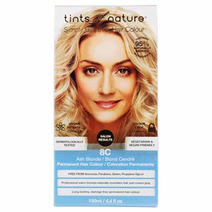 Tints of Nature - 8C Ash Blonde Permanent Hair Dye, 4.4 fl oz | Pack of 3