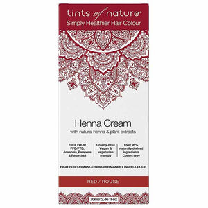 Tints of Nature - Semi-Permanent Red Hair Dye Henna Cream, 2.46 fl oz | Pack of 3