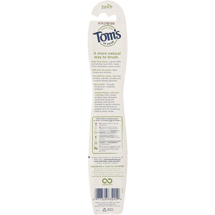 Tom's of Maine - Naturally Clean Toothbrush - Soft - back