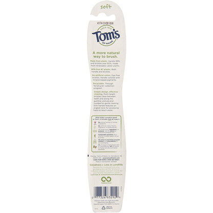 Tom's of Maine - Naturally Clean Toothbrush - Soft - back