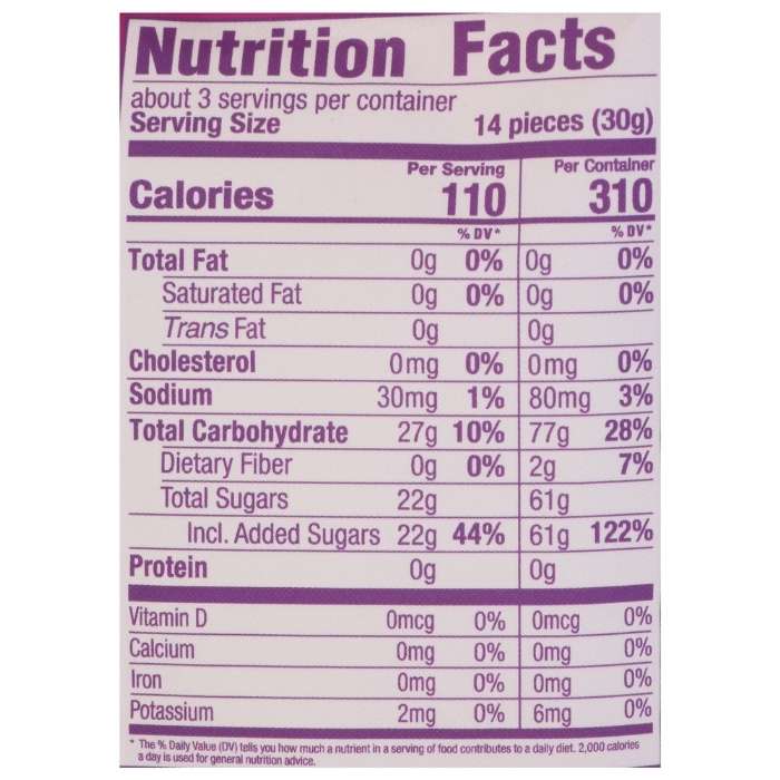 Torie & Howard - Wild Berry Gummi-Snaps, 3oz - nutrition facts