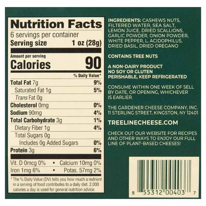 Treeline - French-Style Cheese Creamy Scallion back