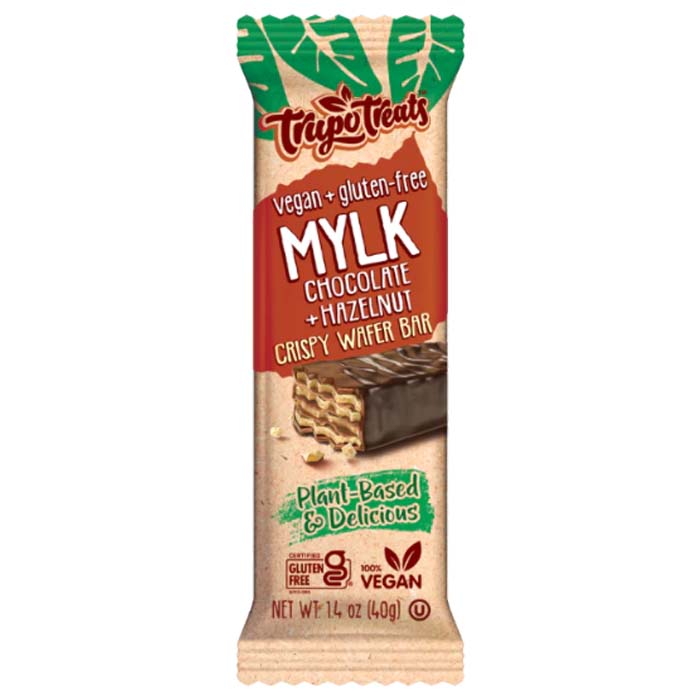 Trupo Treats - Organic MYLK Chocolate Crispy Wafer Bars - Chocolate + Hazelnut, 1.4oz 