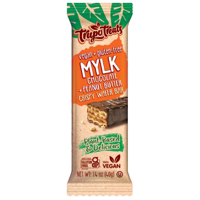 Trupo Treats - Organic MYLK Chocolate Crispy Wafer Bars - Chocolate + Peanut Butter, 1.4oz 