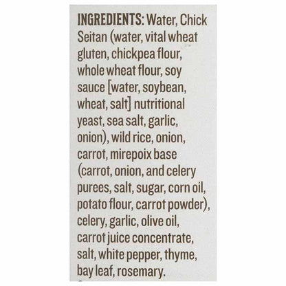 Upton's Naturals - Chick & Wild Rice Soup, 14oz - back