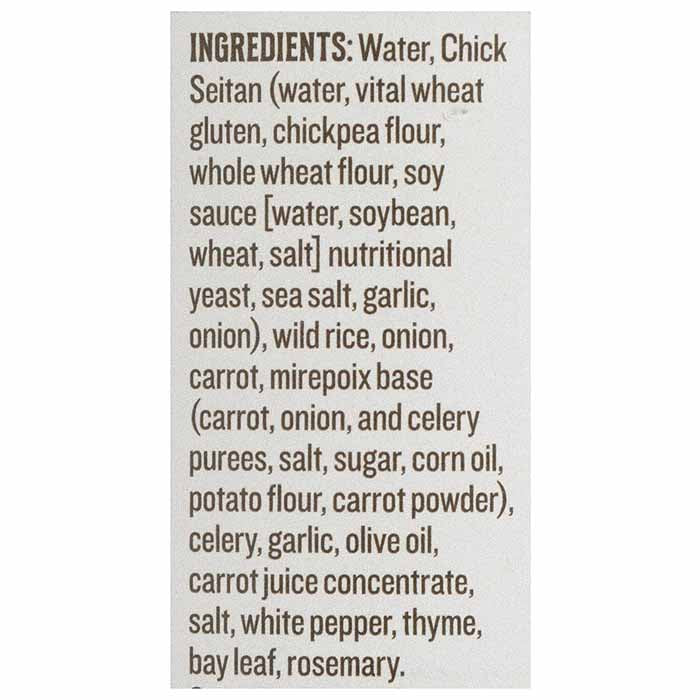 Upton's Naturals - Chick & Wild Rice Soup, 14oz - back