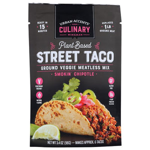 Urban Accents - Street Taco Meatless Mix Smokin Chipotle, 3.4oz