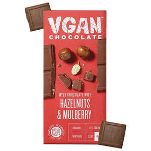 VGAN Chocolate - Dark Chocolate With Hazelnuts and Mulberries, 2.46oz