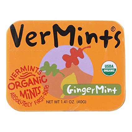 Vermints All Natural Breath Mints GingerMint - 1.41 oz
 | Pack of 6 - PlantX US