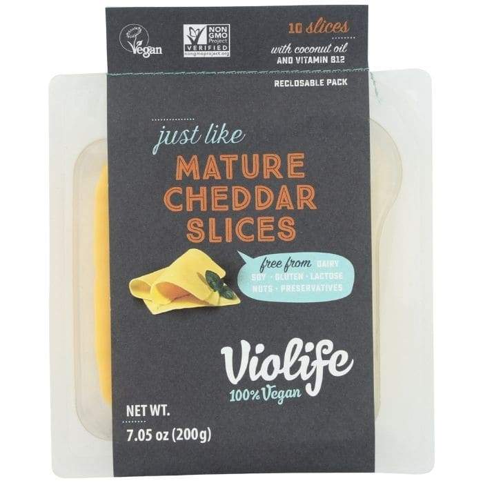 VioLife - Cheese Slices - Matured Cheddar Slices, 7.05oz - front