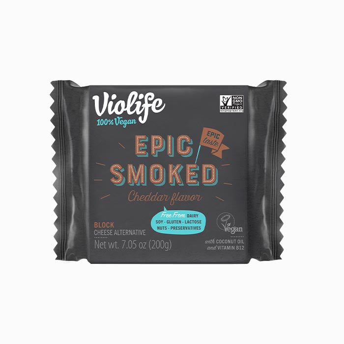 Violife - Epic Cheddar Blocks - Epic Smoked Cheddar, 7.05oz