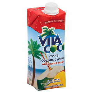 Vita Coco - Coconut Water Peach and Mango, 17Floz | Pack of 12