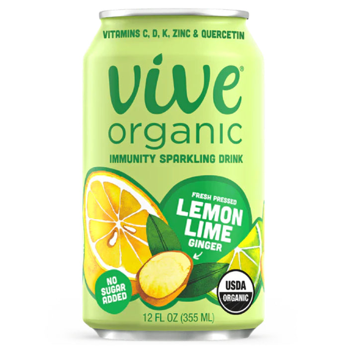 Vive Organic - Drnk Sparkling Immunity Lemon Lime, 12floz