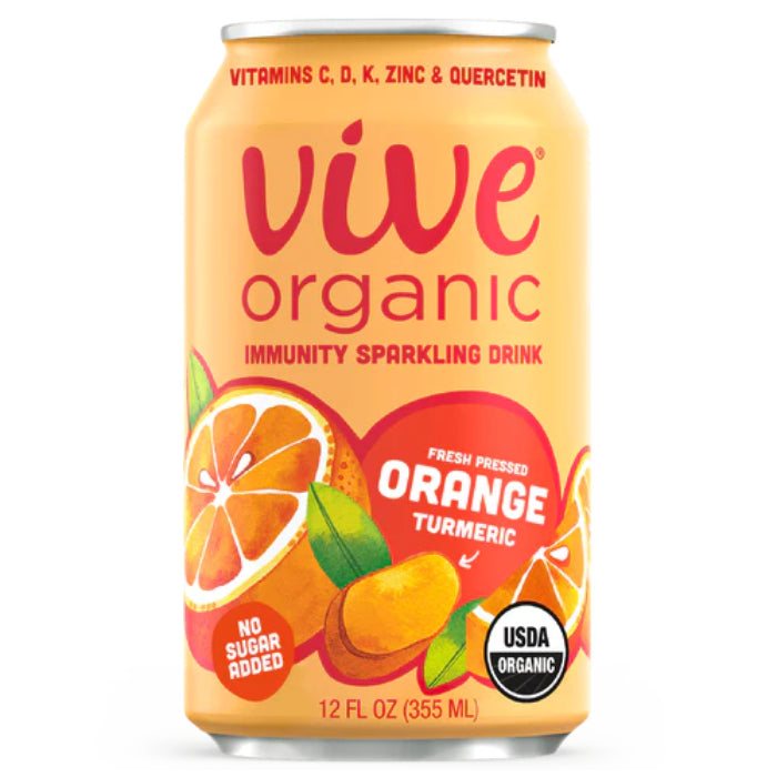 Vive Organic - Drnk Sparkling Immunity Orange Turmeric, 12floz